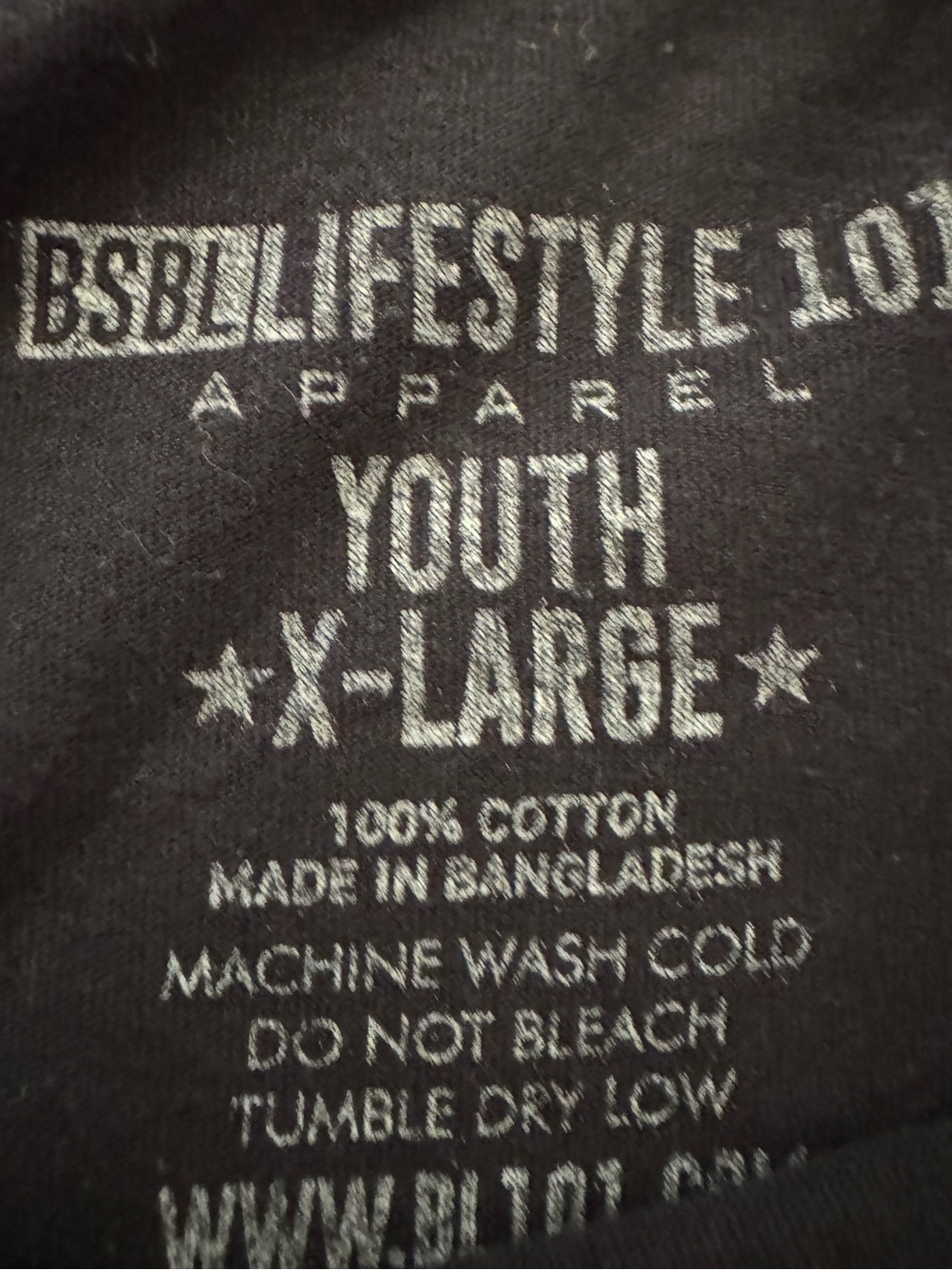 BL101 Kids Black Short Sleeve Drip Tee - Picture 3 of 3